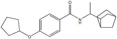 N-(1-bicyclo[2.2.1]hept-2-ylethyl)-4-(cyclopentyloxy)benzamide Struktur