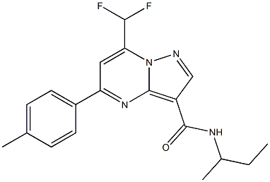 N-(sec-butyl)-7-(difluoromethyl)-5-(4-methylphenyl)pyrazolo[1,5-a]pyrimidine-3-carboxamide Struktur