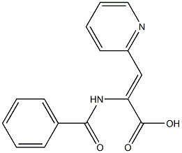 2-(benzoylamino)-3-(2-pyridinyl)acrylic acid Struktur