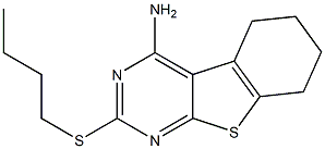 2-(butylsulfanyl)-5,6,7,8-tetrahydro[1]benzothieno[2,3-d]pyrimidin-4-amine Struktur