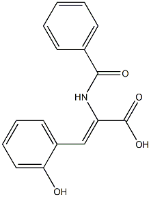 2-(benzoylamino)-3-(2-hydroxyphenyl)acrylic acid Struktur