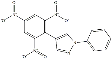 1-phenyl-4-{2,4,6-trisnitrophenyl}-1H-pyrazole Struktur