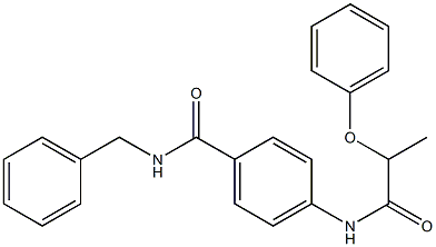 N-benzyl-4-[(2-phenoxypropanoyl)amino]benzamide Struktur