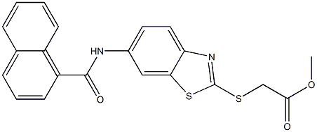 methyl {[6-(1-naphthoylamino)-1,3-benzothiazol-2-yl]sulfanyl}acetate Struktur