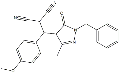 2-[(1-benzyl-3-methyl-5-oxo-4,5-dihydro-1H-pyrazol-4-yl)(4-methoxyphenyl)methyl]malononitrile