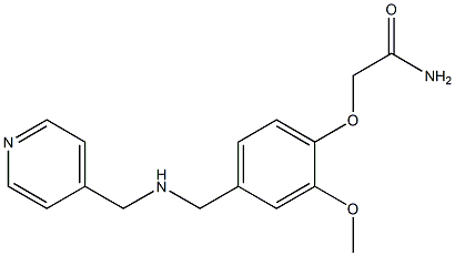 2-(2-methoxy-4-{[(4-pyridinylmethyl)amino]methyl}phenoxy)acetamide Struktur