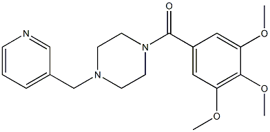 1-(3-pyridinylmethyl)-4-(3,4,5-trimethoxybenzoyl)piperazine Struktur