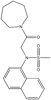 N-(2-azepan-1-yl-2-oxoethyl)-N-(1-naphthyl)methanesulfonamide Struktur