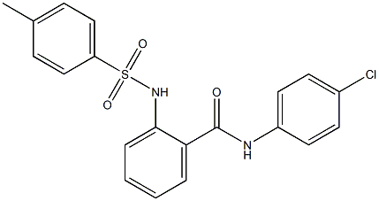 N-(4-chlorophenyl)-2-{[(4-methylphenyl)sulfonyl]amino}benzamide Struktur