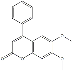 6,7-dimethoxy-4-phenyl-2H-chromen-2-one Struktur