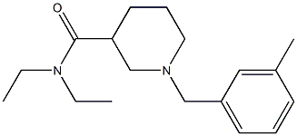 N,N-diethyl-1-(3-methylbenzyl)-3-piperidinecarboxamide Struktur