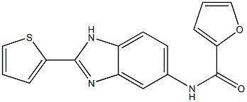 N-[2-(2-thienyl)-1H-benzimidazol-5-yl]-2-furamide Struktur