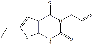 3-allyl-6-ethyl-2-thioxo-2,3-dihydrothieno[2,3-d]pyrimidin-4(1H)-one Struktur