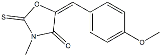 5-(4-methoxybenzylidene)-3-methyl-2-thioxo-1,3-oxazolidin-4-one Struktur