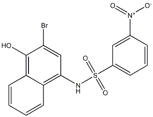 N-(3-bromo-4-hydroxy-1-naphthyl)-3-nitrobenzenesulfonamide Struktur