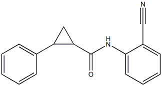 N-(2-cyanophenyl)-2-phenylcyclopropanecarboxamide Struktur