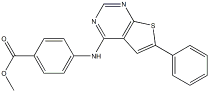 methyl 4-[(6-phenylthieno[2,3-d]pyrimidin-4-yl)amino]benzoate Struktur