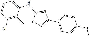 N-(3-chloro-2-methylphenyl)-4-(4-methoxyphenyl)-1,3-thiazol-2-amine Struktur