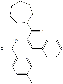 N-[1-(1-azepanylcarbonyl)-2-(3-pyridinyl)vinyl]-4-methylbenzamide Struktur