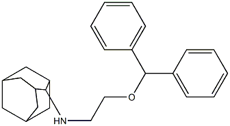 N-[2-(benzhydryloxy)ethyl]-2-adamantanamine Struktur