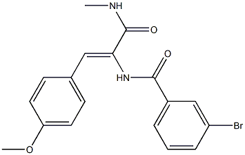 3-bromo-N-{2-(4-methoxyphenyl)-1-[(methylamino)carbonyl]vinyl}benzamide Struktur