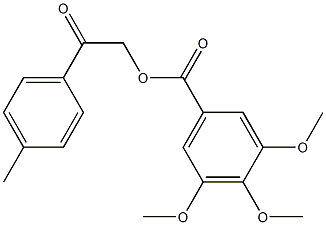 2-(4-methylphenyl)-2-oxoethyl 3,4,5-trimethoxybenzoate Struktur