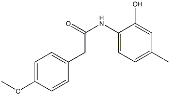 N-(2-hydroxy-4-methylphenyl)-2-(4-methoxyphenyl)acetamide Struktur