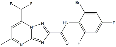 N-(2-bromo-4,6-difluorophenyl)-7-(difluoromethyl)-5-methyl[1,2,4]triazolo[1,5-a]pyrimidine-2-carboxamide Struktur