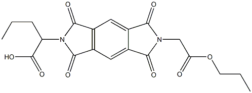 propyl (1,3,5,7-tetraoxo-6-(2-oxo-2-propoxyethyl)-5,7-dihydropyrrolo[3,4-f]isoindol-2(1H,3H)-yl)acetate Struktur