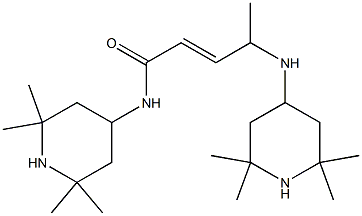 N-(2,2,6,6-tetramethyl-4-piperidinyl)-4-[(2,2,6,6-tetramethyl-4-piperidinyl)amino]-2-pentenamide Struktur