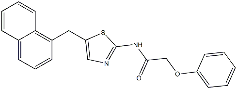 N-[5-(1-naphthylmethyl)-1,3-thiazol-2-yl]-2-phenoxyacetamide Struktur