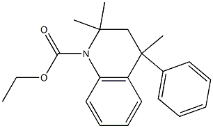 ethyl 2,2,4-trimethyl-4-phenyl-3,4-dihydro-1(2H)-quinolinecarboxylate Struktur