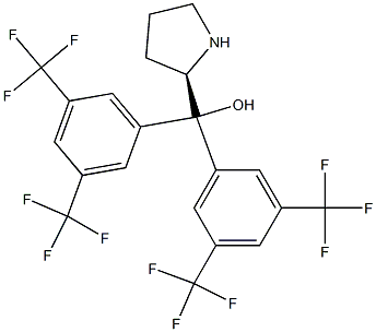 (R)-2-{Bis[3,5-bis(trifluoromethyl)phenyl]hydroxymethyl}pyrrolidine Struktur