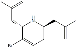 (2R,6S)-5-bromo-2,6-bis(2-methyl-2-propenyl)-1,2,3,6-tetrahydropyridine Struktur