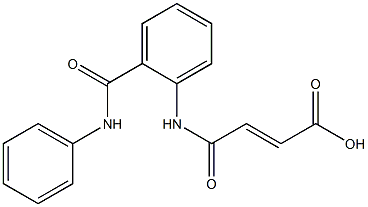 (E)-4-[2-(anilinocarbonyl)anilino]-4-oxo-2-butenoic acid Struktur