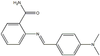 2-({(E)-[4-(dimethylamino)phenyl]methylidene}amino)benzamide Struktur