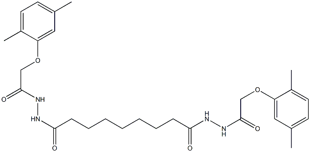 2-(2,5-dimethylphenoxy)-N'-(9-{2-[2-(2,5-dimethylphenoxy)acetyl]hydrazino}-9-oxononanoyl)acetohydrazide Struktur