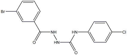 2-(3-bromobenzoyl)-N-(4-chlorophenyl)-1-hydrazinecarboxamide Struktur