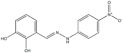 2,3-dihydroxybenzaldehyde N-(4-nitrophenyl)hydrazone Struktur