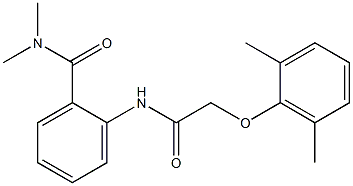 2-{[2-(2,6-dimethylphenoxy)acetyl]amino}-N,N-dimethylbenzamide Struktur