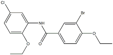 3-bromo-N-(5-chloro-2-ethoxyphenyl)-4-ethoxybenzamide Struktur