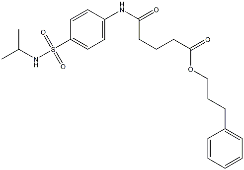 3-phenylpropyl 5-{4-[(isopropylamino)sulfonyl]anilino}-5-oxopentanoate Struktur