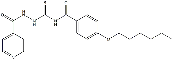 4-(hexyloxy)-N-[(2-isonicotinoylhydrazino)carbothioyl]benzamide Struktur