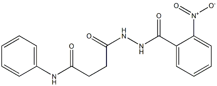 4-[2-(2-nitrobenzoyl)hydrazino]-4-oxo-N-phenylbutanamide Struktur