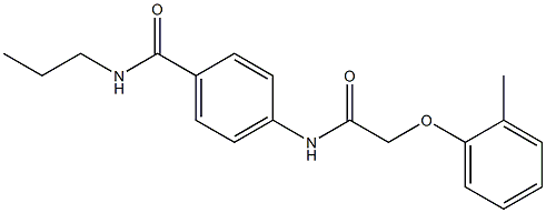 4-{[2-(2-methylphenoxy)acetyl]amino}-N-propylbenzamide Struktur