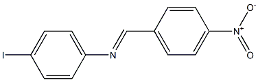 N-(4-iodophenyl)-N-[(E)-(4-nitrophenyl)methylidene]amine Struktur