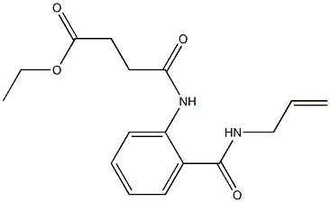 ethyl 4-{2-[(allylamino)carbonyl]anilino}-4-oxobutanoate Struktur