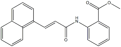 methyl 2-{[(E)-3-(1-naphthyl)-2-propenoyl]amino}benzoate Struktur