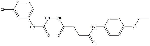 N-(3-chlorophenyl)-2-[4-(4-ethoxyanilino)-4-oxobutanoyl]-1-hydrazinecarboxamide Struktur