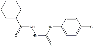 N-(4-chlorophenyl)-2-(cyclohexylcarbonyl)-1-hydrazinecarboxamide Struktur